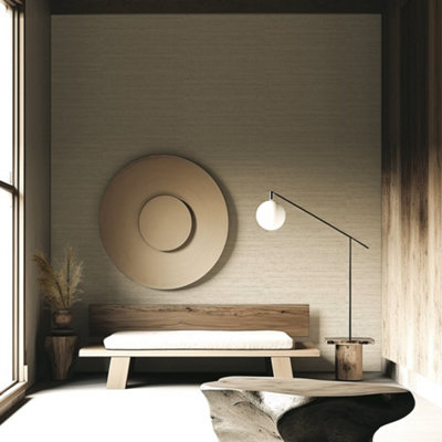 Galerie Italian Silks And Damasks Copper Plain Texture Wallpaper from B&Q