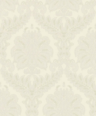 Galerie Ornamenta Cream Traditional Damask Wallpaper from B&Q