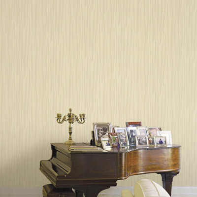 Galerie Opulence Gold Pleated Texture Embossed Wallpaper from B&Q