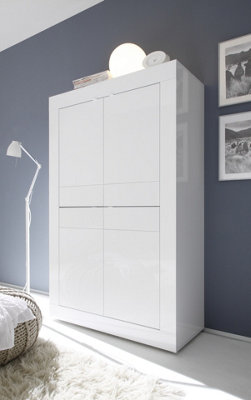 FurniComp LTD Furnicomp Selene Large 4 Door White Gloss Tall Sideboard/highboard from B&Q