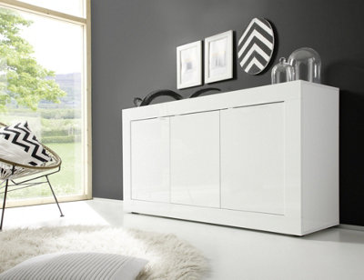 FurniComp LTD Furnicomp Selene 3 Door White Gloss Sideboard from B&Q