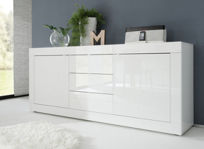 FurniComp LTD Furnicomp Selene 2 Door 3 Drawer White Gloss Sideboard from B&Q