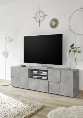 FurniComp LTD Furnicomp Lyon 2 Door 1 Drawer Large Concrete Grey Tv Unit from B&Q