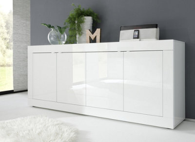 FurniComp LTD Furnicomp Selene 4 Door White Gloss Sideboard from B&Q