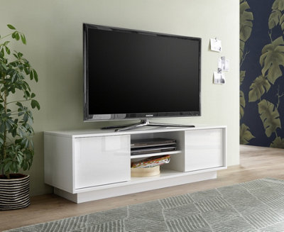 FurniComp LTD Furnicomp Glacia 2 Door 139Cm White Gloss Tv Unit from B&Q