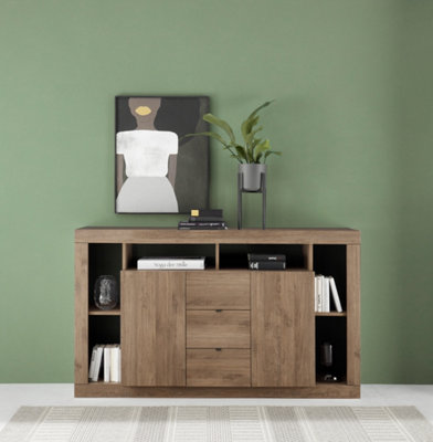FurniComp LTD Furnicomp Viola 2 Door 3 Drawer Mercure Oak Sideboard from B&Q