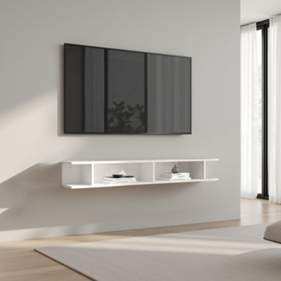 FurniComp LTD Furnicomp Combo 138Cm Floating Wall Hung Tv ShelfWhite Gloss Com-43-01 from B&Q