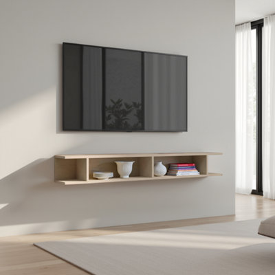 FurniComp LTD Furnicomp Combo 138Cm Floating Wall Hung Tv ShelfStone Com-43-03 from B&Q