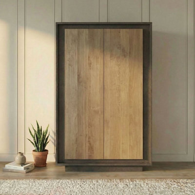 FurniComp LTD Furnicomp Berlin 2 Door 106Cm Grey And Mercure Oak Highboard/tall Sideboard from B&Q
