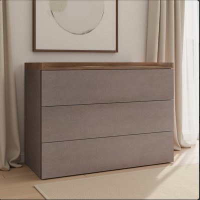 FurniComp LTD Furnicomp Renato 3 Drawer 110Cm Chest Of DrawersBronze & Mercure Oak from B&Q