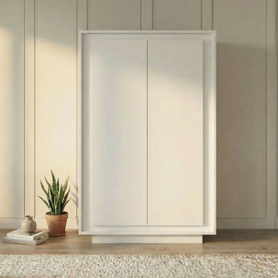 FurniComp LTD Furnicomp Berlin 2 Door 106Cm Matt White Highboard/tall Sideboard from B&Q