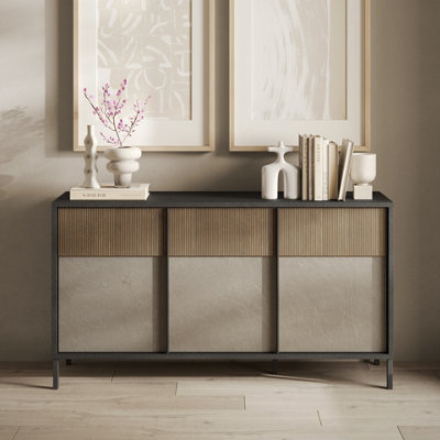 FurniComp LTD Furnicomp Venice 3 Door Grey And Mercure Oak Sideboard from B&Q