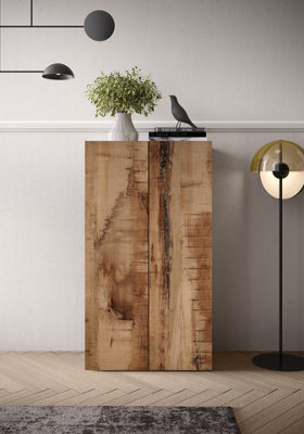 FurniComp LTD Furnicomp Kompact Black And Pero Oak 2 Door Storage Cupboard/filing Cabinet from B&Q