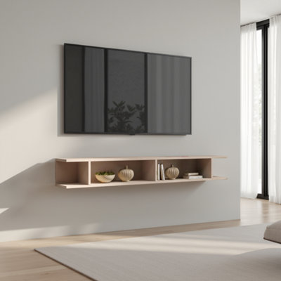 FurniComp LTD Furnicomp Combo 138Cm Floating Wall Hung Tv ShelfCashmere Com-43-10 from B&Q