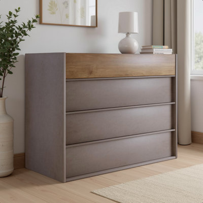 FurniComp LTD Furnicomp Carter 4 Drawer 110Cm Chest Of DrawersBronze & Mercure Oak from B&Q