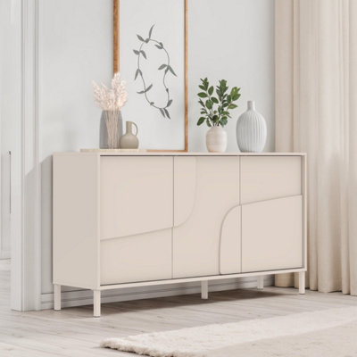 FurniComp LTD Furnicomp Vienna 150Cm 3 Door Cashmere Sideboard from B&Q