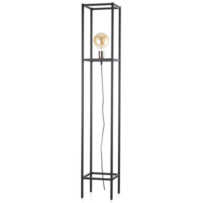 Luminosa Lighting Luminosa Floki Box Frame Floor Lamp, Copper Black
