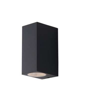 Luminosa Lighting Luminosa Qubo Outdoor Aluminum Up Down Wall LampAnthraciteIp54Gu10