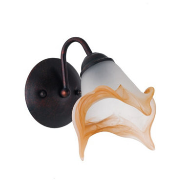 Luminosa Lighting Luminosa Wall Lamp With Glass Shades Rust 26X17X12Cm