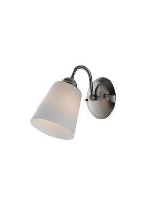 Luminosa Lighting Luminosa Wall Lamp With Glass Shades Nickel 26X17Cm