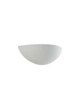 Luminosa Lighting Luminosa Sestriere Paintable Plaster Uplighter Wall LampWhiteE27 from B&Q