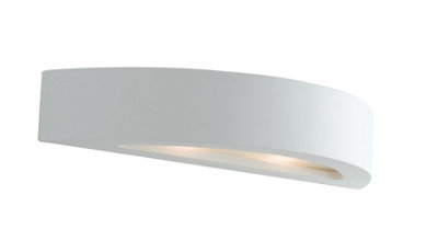 Luminosa Lighting Luminosa Cortina Paintable Plaster Flush Up Down Wall LampE14 from B&Q