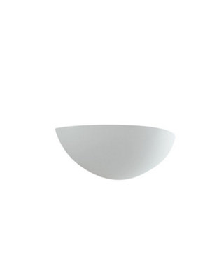Luminosa Lighting Luminosa Moritz Paintable Plaster Uplighter Wall Lamp WhiteE27 from B&Q