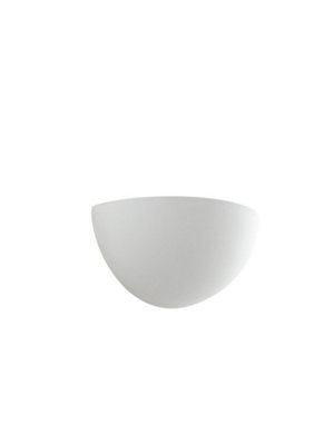 Luminosa Lighting Luminosa Moritz Paintable Plaster Uplighter Wall Lamp WhiteE27 from B&Q