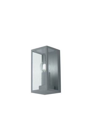 Luminosa Lighting Luminosa Mondrian Outdoor Wall Lantern Silver Silver Ip44E27