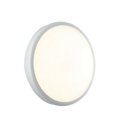 Luminosa Lighting Luminosa Ever Led Outdoor Flush With Sensor WhiteIp65 2400Lm 4000K 30X7.8Cm