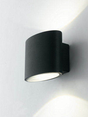 Luminosa Lighting Luminosa Boxter Outdoor Integrated Led Up Down Wall LightBlackIp444000K