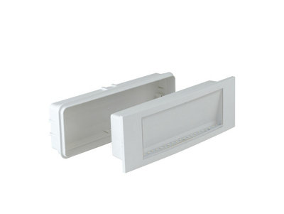 Luminosa Lighting Luminosa Help Outdoor Emergency Led Recessed Wall Light With Li-Ion BatteryWhiteIp404000K