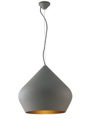 Luminosa Lighting Luminosa Tholos Dome Ceiling PendantGreyE27 from B&Q