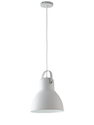 Luminosa Lighting Luminosa Legend Dome Ceiling PendantWhiteNickelE27 from B&Q