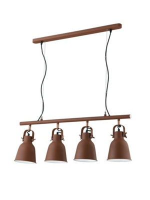 Luminosa Lighting Luminosa Legend Bar Ceiling Dome PendantCortenCopperWhiteE27 from B&Q