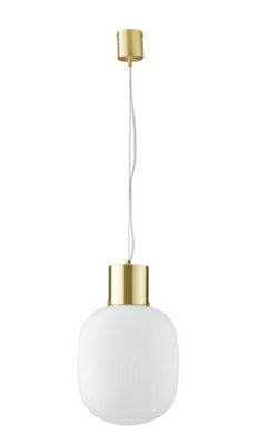 Luminosa Lighting Luminosa Fellini Globe Ceiling PendantGoldOpalE27 from B&Q