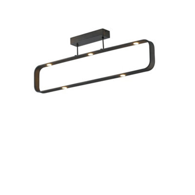 Luminosa Lighting Luminosa Moka Integrated Led Dimmable Globe Bar Semi Flush LightMocha4000K from B&Q