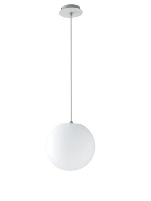 Luminosa Lighting Luminosa Geco Outdoor Globe PendantWhiteIp65E27 from B&Q