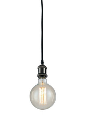 Luminosa Lighting Luminosa Vintage Simple PendantBlackWhiteE27 from B&Q
