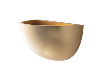Luminosa Lighting Luminosa Moritz Paintable Plaster Uplighter Wall Lamp GoldE27 from B&Q