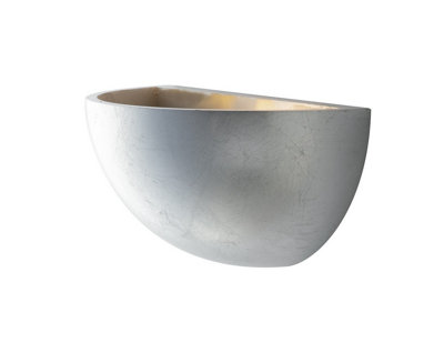 Luminosa Lighting Luminosa Moritz Paintable Plaster Uplighter Wall Lamp SilverE27 from B&Q