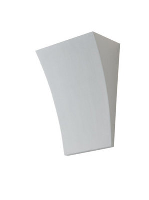 Luminosa Lighting Luminosa Alma Paintable Plaster Wall Uplight Lamp Silver LeafG9 from B&Q