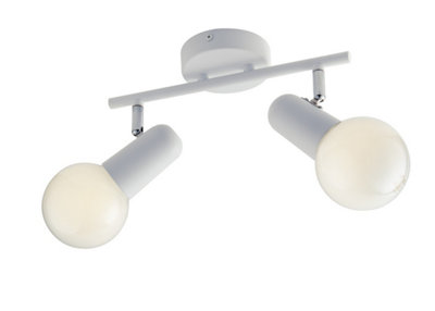 Luminosa Lighting Luminosa Punto Twin Ceiling SpotlightWhiteE27 from B&Q