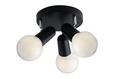 Luminosa Lighting Luminosa Punto Triple Cluster Ceiling SpotlightBlackE27 from B&Q