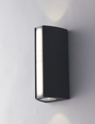 Luminosa Lighting Luminosa Ray Outdoor Led Aluminum Up Down Wall LampAnthraciteIp544000K
