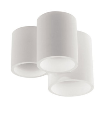 Luminosa Lighting Luminosa Banjie Paintable Plaster Ceiling Lamp WhiteGu10 from B&Q