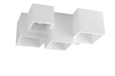 Luminosa Lighting Luminosa Foster Paintable Plaster Ceiling LampWhiteGu10 from B&Q