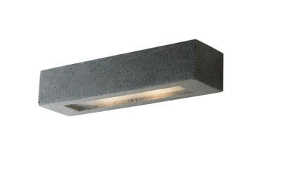 Luminosa Lighting Luminosa Candida Concrete Wall Lamp GreyE14 from B&Q