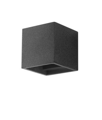 Luminosa Lighting Luminosa Rubik Paintable Plaster Up Down Wall LampConcreteG9 from B&Q