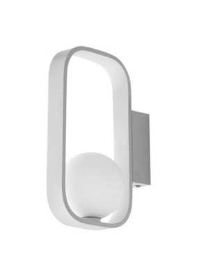 Luminosa Lighting Luminosa Roxy Wall Globe LampWhiteG9 from B&Q